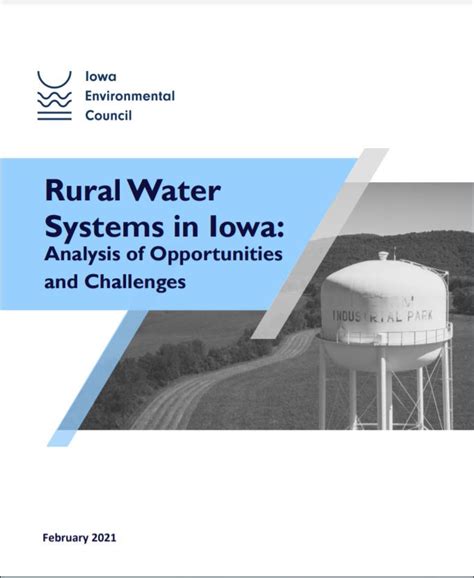 Council Releases Rural Water System Report Iowa Environmental Council