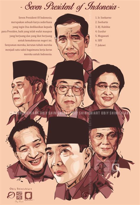 7 President In Vector 7 Presiden Indonesia By Obiy Shinichiart
