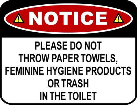 Buy Do Not Throw Paper Towels In Toilet Sign Print Poster Posters Funny