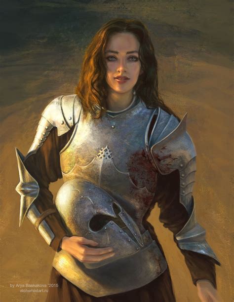 Lady Knight Arya Baskakova Female Knight Warrior Woman Character Portraits