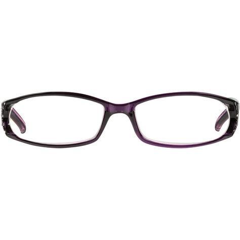 M Readers Women S Amber 1 75 Rectangle Reading Glasses With Case Purple
