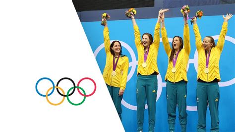 australia set new olympic 4 x 100m freestyle record london 2012 olympics youtube