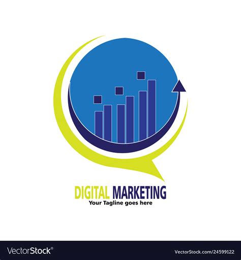 Digital Marketing Logo For Company Royalty Free Vector Image