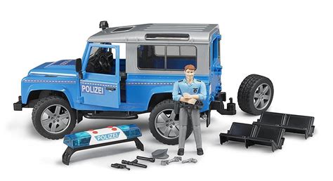 Buy Bruder Police Land Rover Defender With Policeman 02597