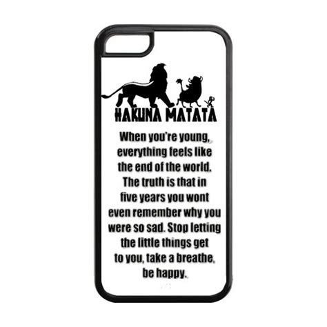 Hakuna Matata The Lion King Quote Protective Hard Shell Rubber Cover