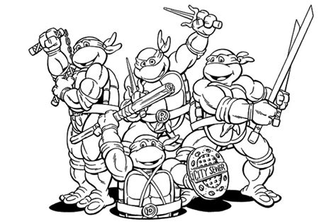 20+ Free Printable Ninja Turtle Coloring Pages - EverFreeColoring.com