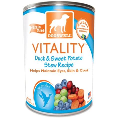 My brother canned sweet potatoes and they don't have a good taste. Dogswell VITALITY Duck and Sweet Potato Stew Canned Dog ...