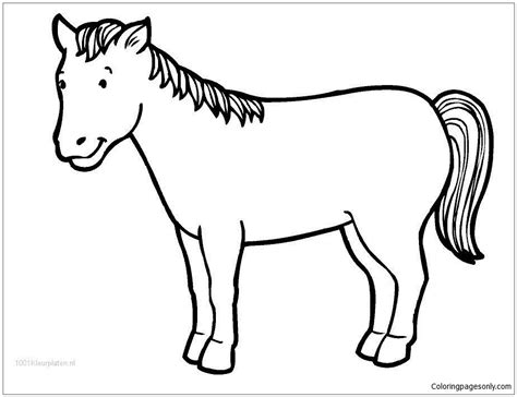 Print horse coloring pages for free and color our horse coloring! Cute Horse 1 Coloring Page - Free Coloring Pages Online