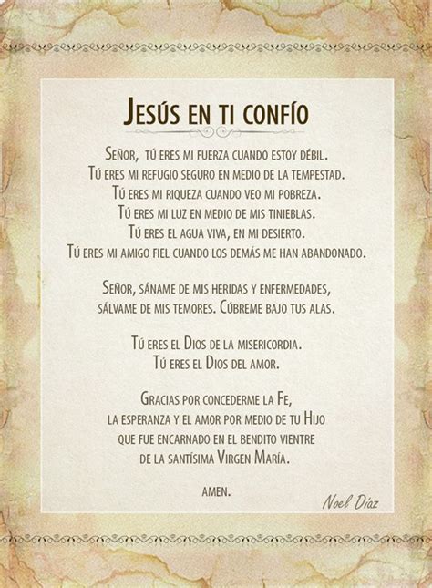 Oracion Jesus En Ti Confio Dale