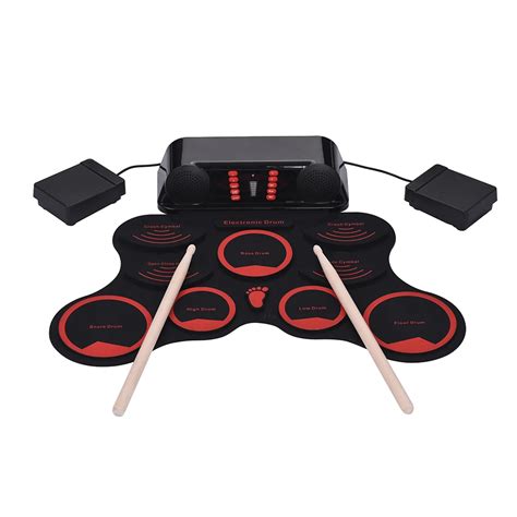Portable Roll Up Drum Set Digital Electronic Drum Kit 9 Silicon Drum