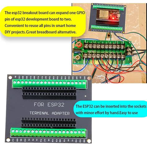 Esp32 Esp8266 Breakout Board Gpio 1 Into 2 Compatible With 38 Pins