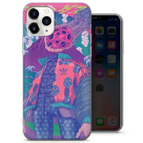 Psychedelic Trippy Phone Case Fit For Iphone 12 8 Xs Xr Etsy