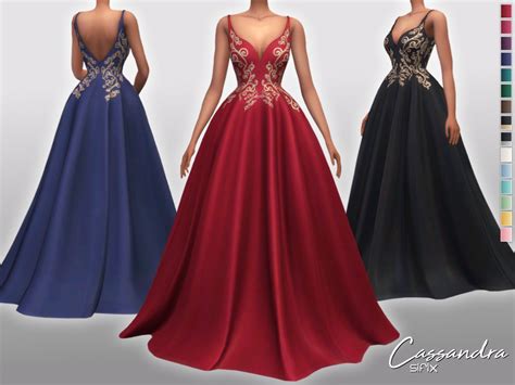 Sims 4 Cc Custom Content Clothing Ball Gown Sims 4 Dr