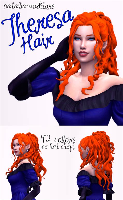 Theresa Hair Natalia Auditore On Patreon Sims Hair Princess