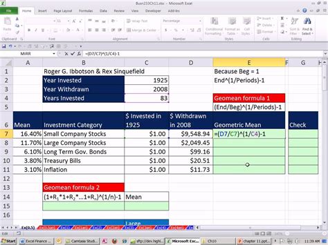 Excel Finance Class Ways To Calculate Geometric Mean YouTube