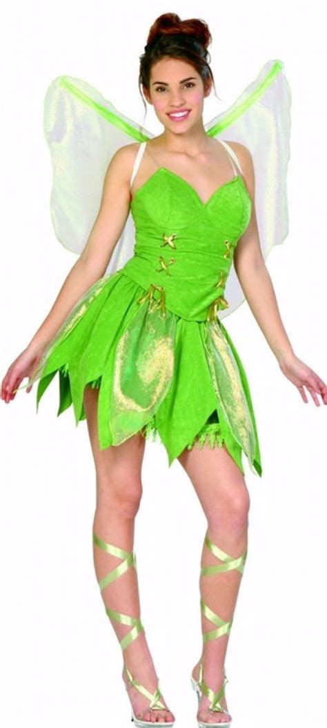 Ladies Green Fever Magical Tinkerbell Fairy Fancy Dress Costume