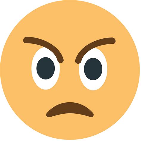 Frustrated Face Emoji Clipart