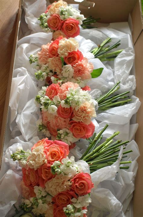 Miss Piggy Roses Carnations And Stocks By Bows And Blooms Peach