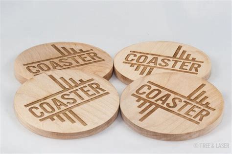 Wood Coasters Laser Engraved Coaster By Treeandlaser On Etsy