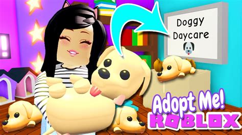 I Built A Doggy Daycare For All My Dogs In Adopt Me Roblox Pets Youtube