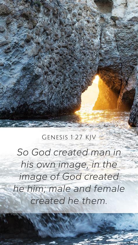 Genesis 127 Kjv Mobile Phone Wallpaper So God Created Man In His Own