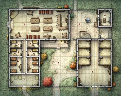 A Series Of Battle Maps Created For A Variety Of Fantasy Tabletop Rpgs