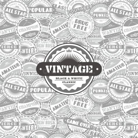 Vintage Classic Label Sticker Stock Vector Illustration Of Brown