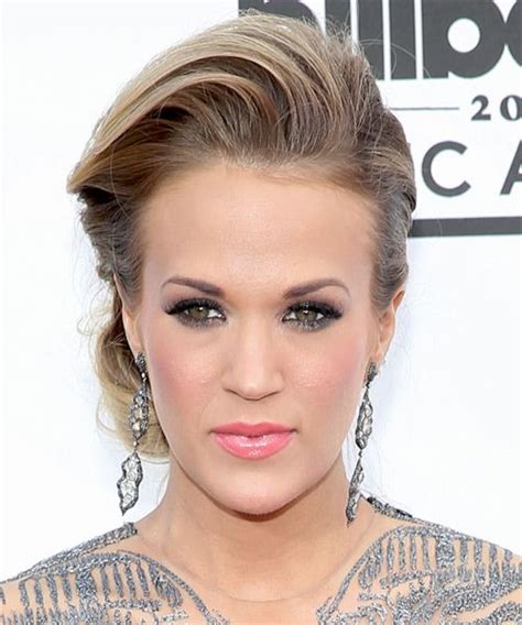 Carrie Underwood Long Straight Dark Blonde Updo Hairstyle Carrie