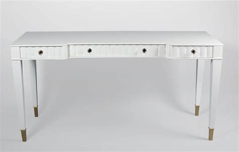 A Modernist Style White Lacquer Desk By Iliad Design White Lacquer