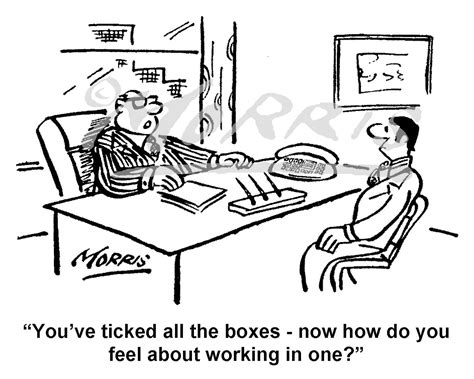 Office Job Interview Cartoon Ref 8099bw Business Cartoons