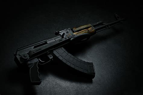 Hd Wallpaper Brown And Black Ak 47 Weapons Machine Kalashnikov