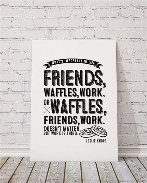 There Is A Poster On The Wall That Says Friends Waffles Waffles And