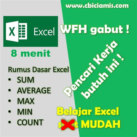 Maybe you would like to learn more about one of these? (Ms. Excel-2) RUMUS PALING DASAR EXCEL (SUM, AVERAGE, MAX ...