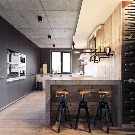 Industrial Small Apartment Design Attempts To Decor With A Circuit