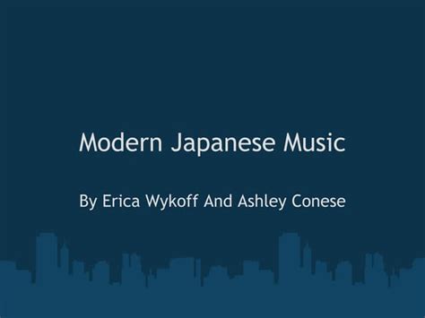 Modern Japanese Music Genres And Influences Ppt