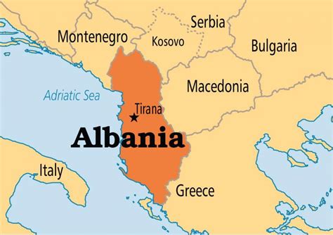 Map Of Albania And Surrounding Countries Albania Country Map
