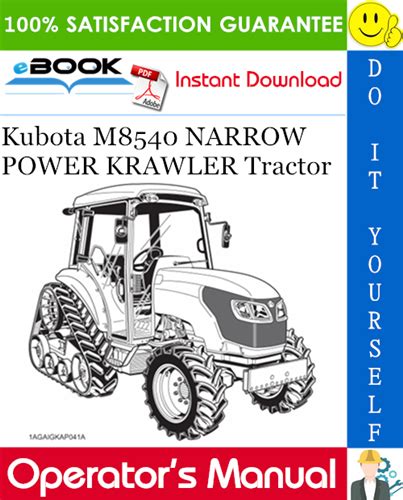 Kubota M8540 Narrow Power Krawler Tractor Operators Manual Pdf