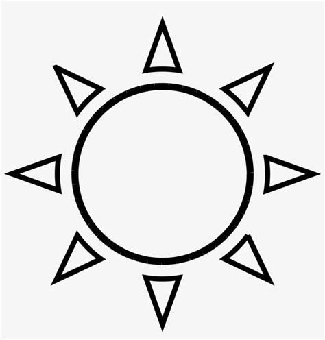 Sun Clipart Outline Drawing Black And White Image Png Clipartix