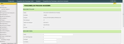 Semua permohonan hanya boleh dibuat dengan menggunakan borang perjawatan universiti teknologi mara (mengikut negeri ) boleh muatturun di laman sesawang uitm negeri. 4.3.2.1 Pengambilan Jubah