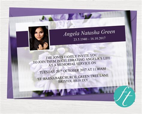 Funeral Invitation Card Designs Rafa