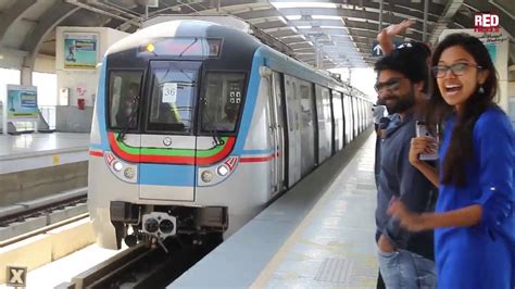 metro train in hyderabad tour with red fm rjs redfmhyderbad hyder train tour