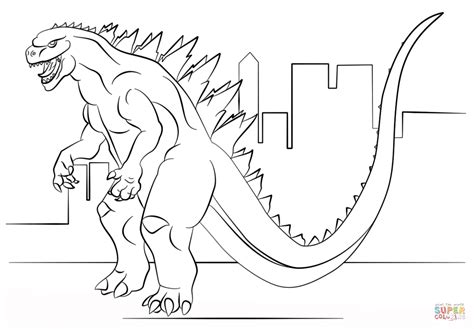 Disegno Di Godzilla Da Colorare Disegni Da Colorare E Stampare Gratis
