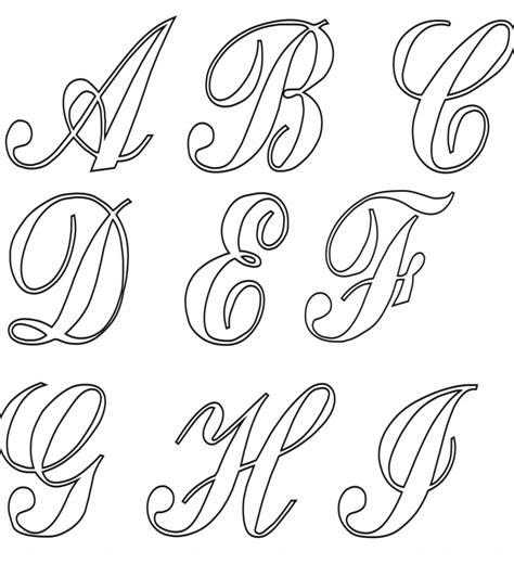Alfabeto Cursivo Moldes Para Imprimir Tattoo Lettering Fonts