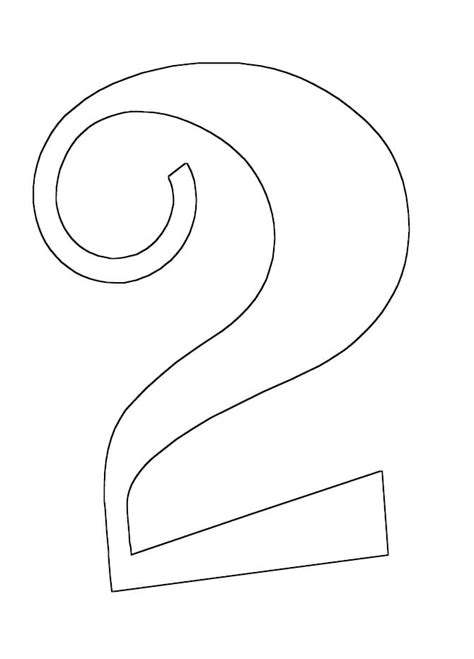 Number 2 Printable Coloring Page Free Printable Coloring Pages For Kids