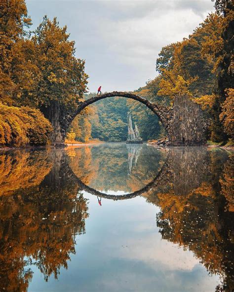 Art Autumn Beautiful Bridge Forest Image 329930 On