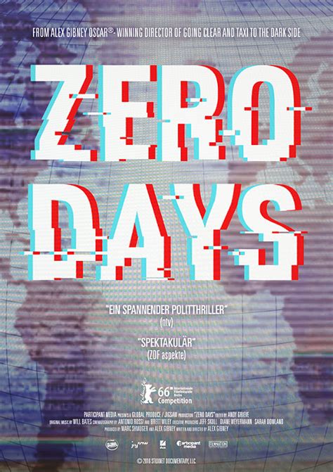 It's not hard to imagine what a zero day movie trailer would look like. Filmplakat: Zero Days (2016) - Filmposter-Archiv