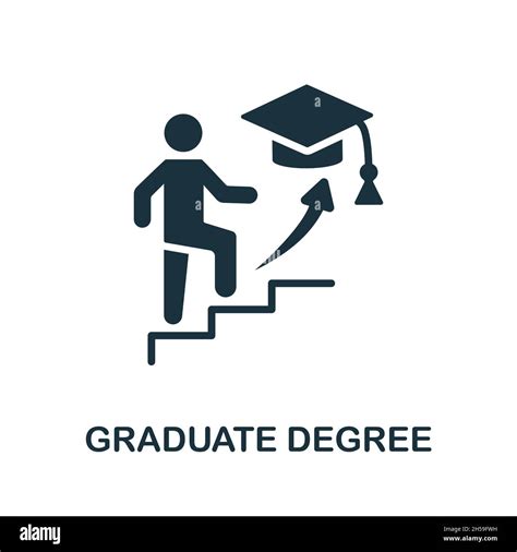 Graduate Degree Icon Monochrome Sign From University Collection