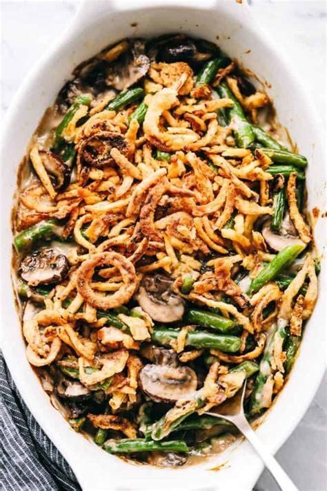 Green Bean Casserole Is A Classic Savory Side Dish That Is Favored By