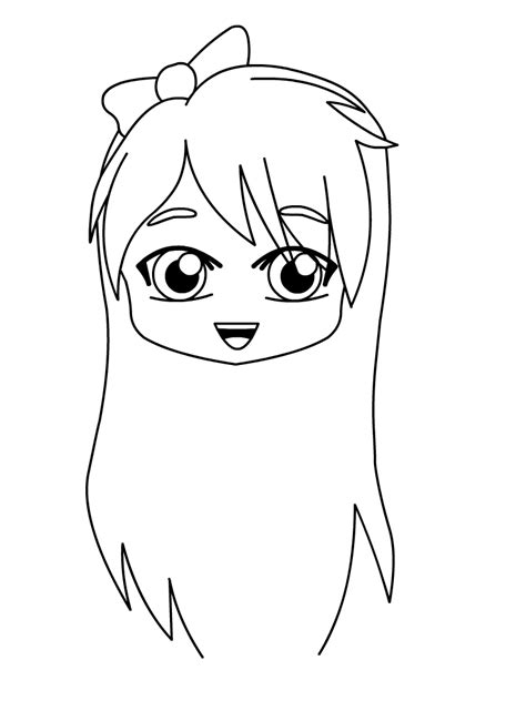 Chibi Girl Headshot Outline Wip By Plaguerider01 On