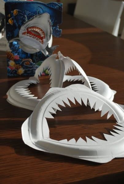 paper plate shark jaws fun family crafts